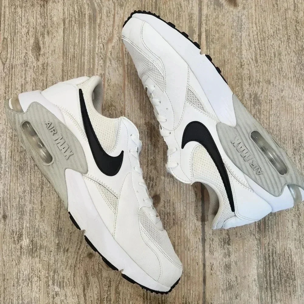 Nike Air Max Excee Athletic Running Shoes, White/Black, US Men's 14